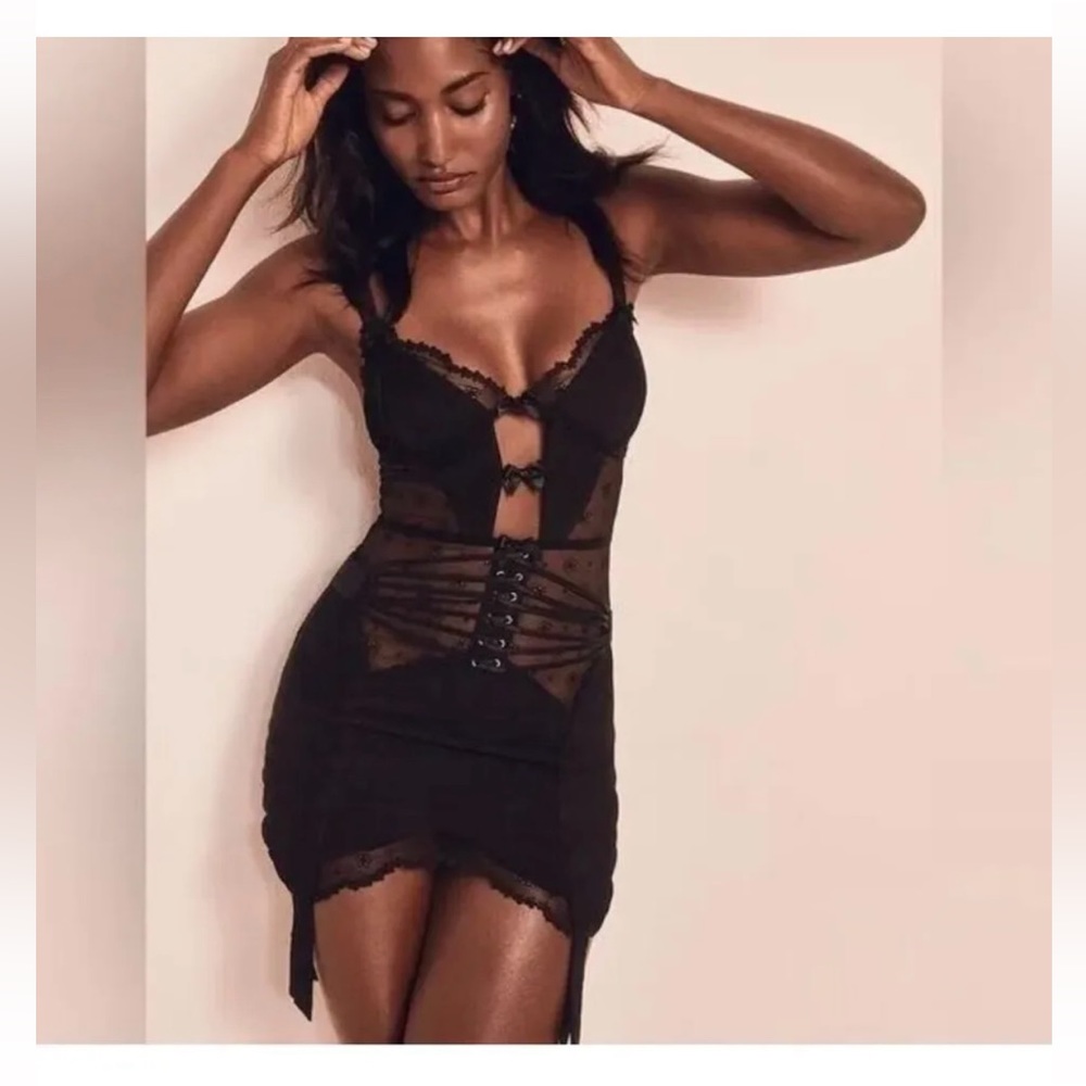 For Love & Lemons Dahlia Slip Dress XS